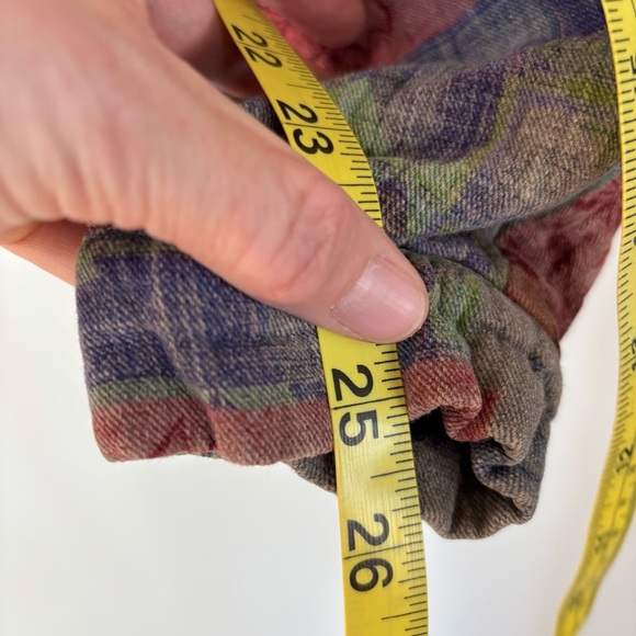 Linen Patchwork Button Front Jacket Size L - Picture 5 of 9